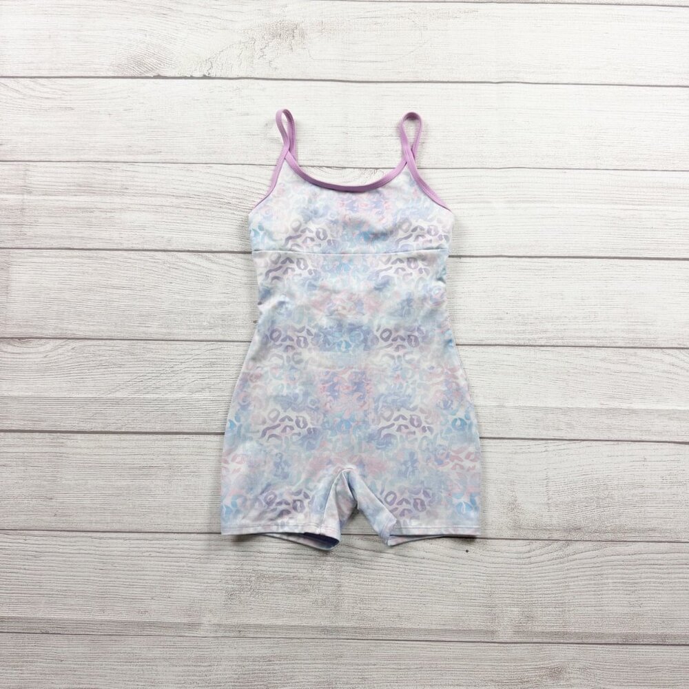 Cat & Jack Girls Printed Leotard Size Small With Strappy Back Design